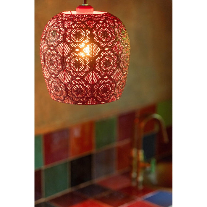 Hanglamp Rood Electrical part 24 cm 23.5x23.5x39 cm-Hanglampen-J-Line