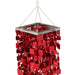 Hanglamp Rood Pvc Vierkant 30 cm-Hanglampen-J-Line