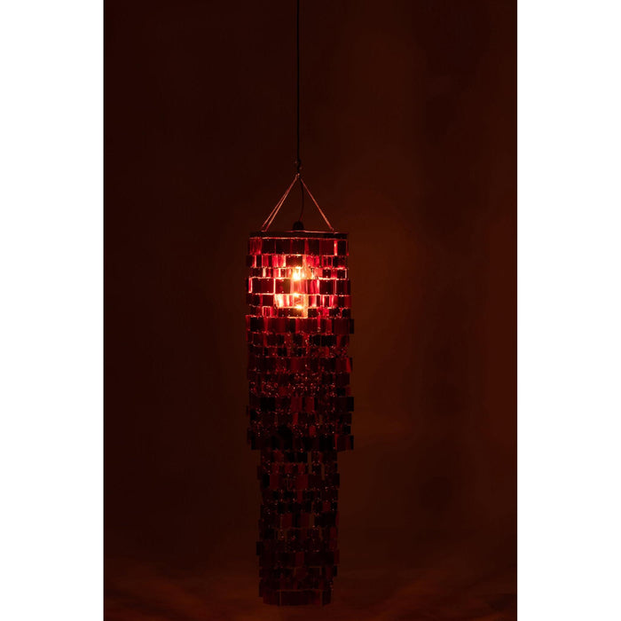 Hanglamp Rood Pvc Vierkant 30 cm-Tafellampen-J-Line