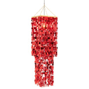 Hanglamp Rood Pvc Vierkant 50 cm 50x50x180 cm-Hanglampen-J-Line