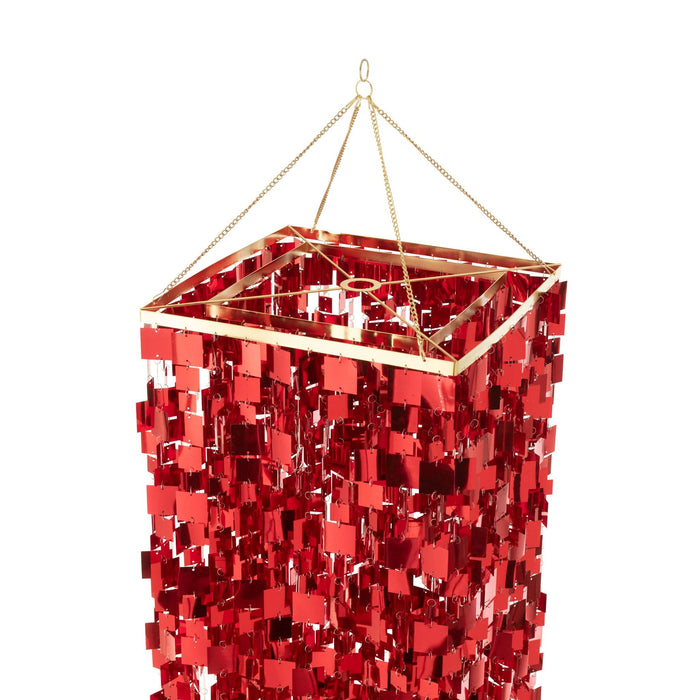 Hanglamp Rood Pvc Vierkant 50 cm 50x50x180 cm-Hanglampen-J-Line