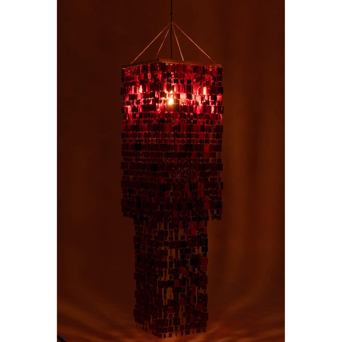 Hanglamp Rood Pvc Vierkant 50 cm-Hanglampen-J-Line