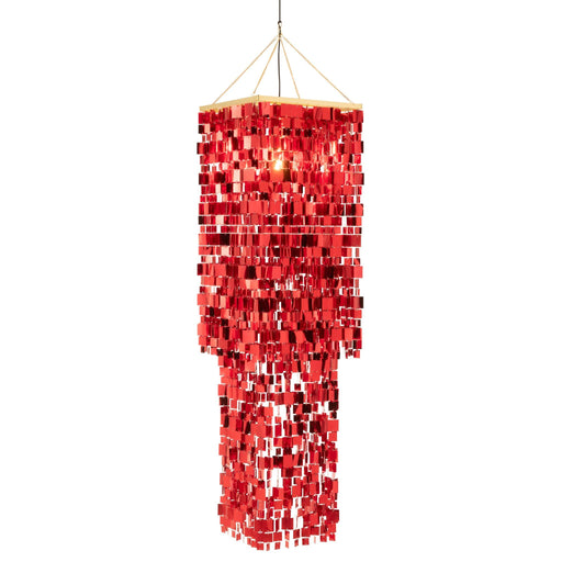 Hanglamp Rood Pvc Vierkant 50 cm-Tafellampen-J-Line
