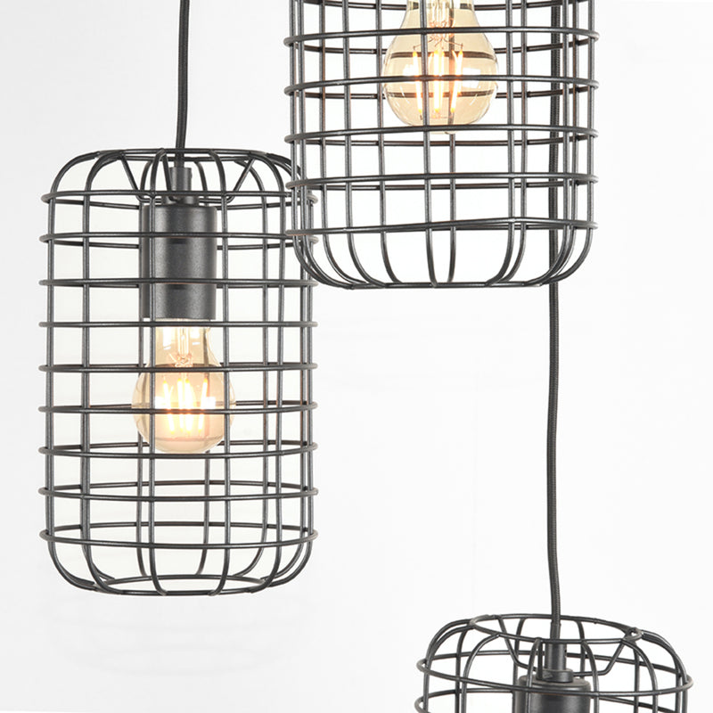 Hanglamp Solido Metaal Zwart 32x32x127 cm-Hanglampen-LABEL51
