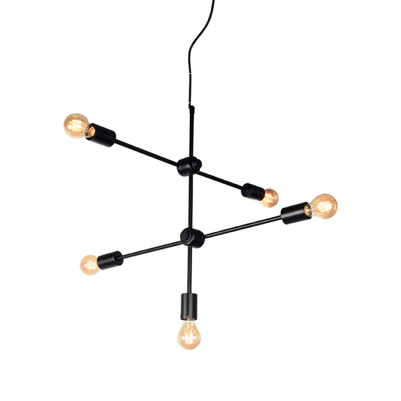 Hanglamp Stilo Prachtige Metaal Zwart 70x70x70 cm-Hanglampen-LABEL51