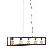 Hanglamp Tetto Metaal Zwart 20x120x141 cm-Hanglampen-LABEL51
