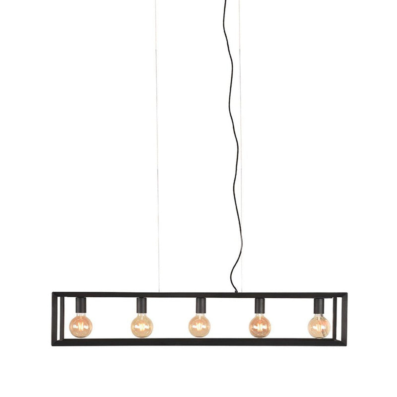 Hanglamp Tetto Metaal Zwart 20x120x141 cm-Hanglampen-LABEL51