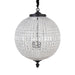 Hanglamp Tijdloze Uit Kristal, Glas, Metaal Grijs 65x65x85 cm-Hanglampen-PTMD