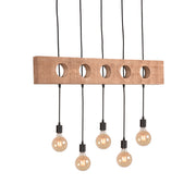 Hanglamp Timber Speelse Metaal Zwart 5x90x53 cm-Hanglampen-LABEL51