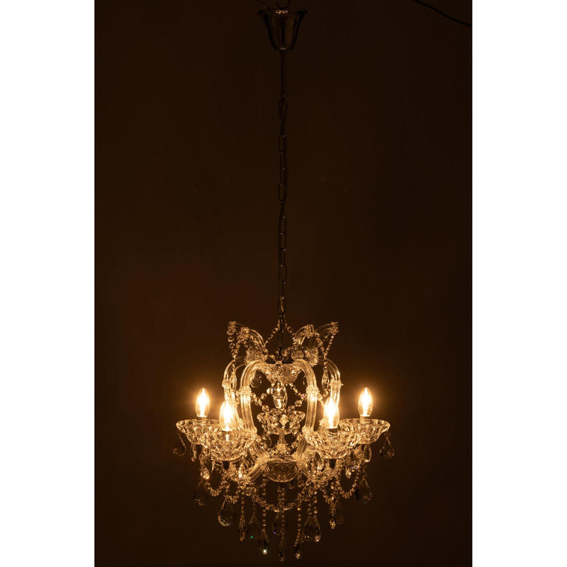 Hanglamp Transparant Glas Antiek 53 cm 53x53x57 cm-Hanglampen-J-Line