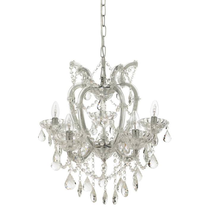 Hanglamp Transparant Glas Antiek 53 cm-Tafellampen-J-Line