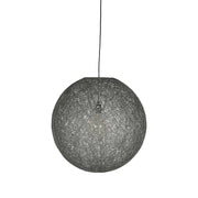 Hanglamp Twist Bolvormige Vlas Grijs 30x30x30 cm-Hanglampen-LABEL51