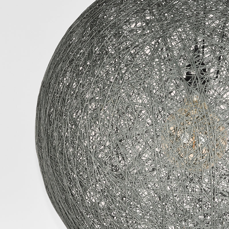 Hanglamp Twist Bolvormige Vlas Grijs 30x30x30 cm-Hanglampen-LABEL51