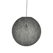 Hanglamp Twist Bolvormige Vlas Grijs 45x45x45 cm-Hanglampen-LABEL51