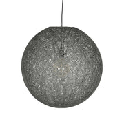 Hanglamp Twist Bolvormige Vlas Grijs 55x55x55 cm-Hanglampen-LABEL51