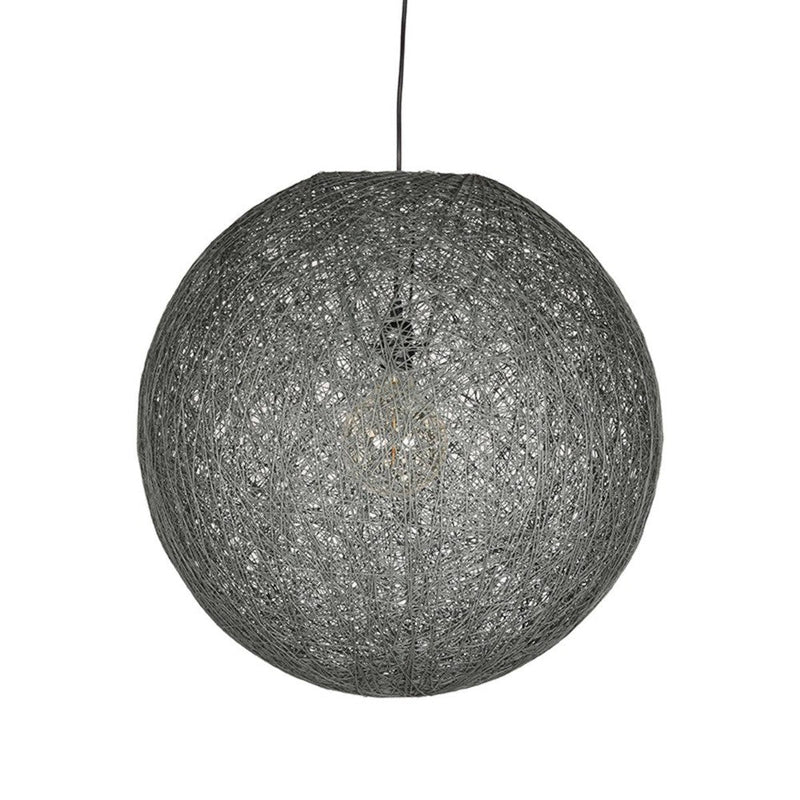 Hanglamp Twist Bolvormige Vlas Grijs 55x55x55 cm-Hanglampen-LABEL51