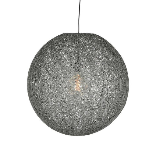 LABEL51 Hanglamp Twist - Grijs - Vlas - XL-Tafellampen-LABEL51
