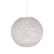 Hanglamp Twist Bolvormige Vlas Wit 45x45x45 cm-Hanglampen-LABEL51