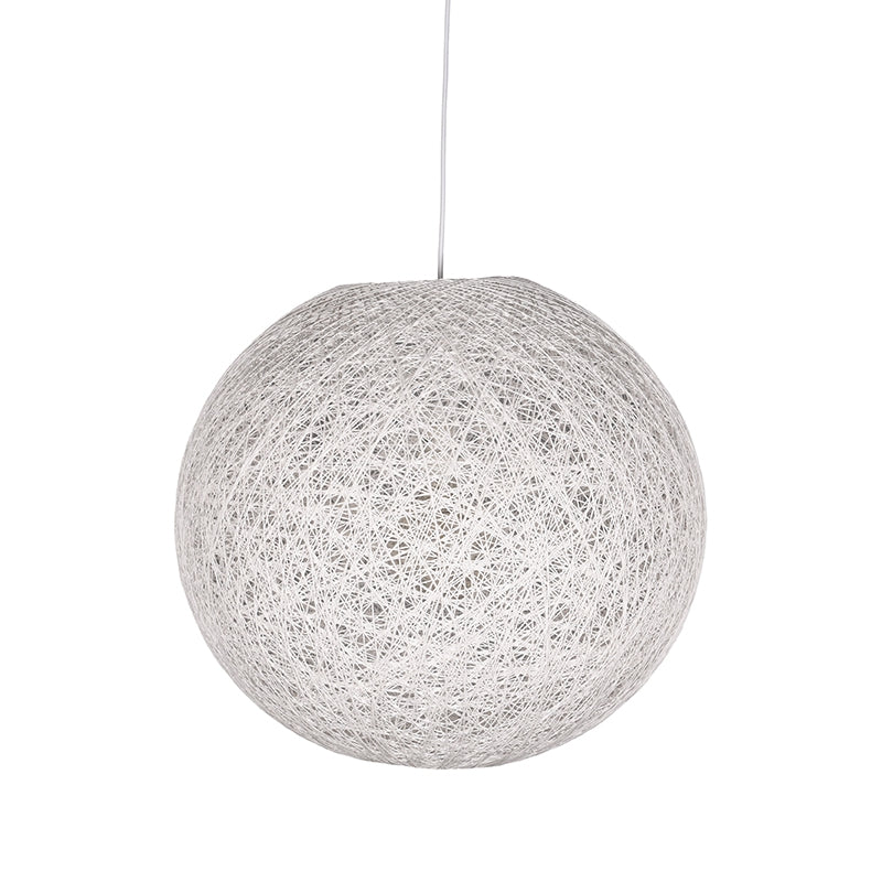 Hanglamp Twist Bolvormige Vlas Wit 45x45x45 cm-Hanglampen-LABEL51