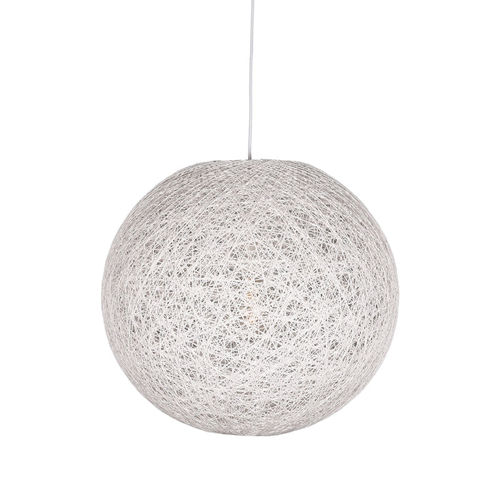LABEL51 Hanglamp Twist - Wit - Vlas - L-Tafellampen-LABEL51