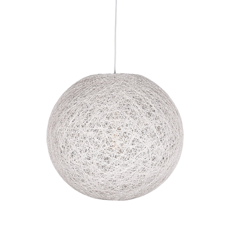 Hanglamp Twist Bolvormige Vlas Wit 45x45x45 cm-Hanglampen-LABEL51