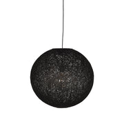 Hanglamp Twist Bolvormige Vlas Zwart 30x30x30 cm-Hanglampen-LABEL51