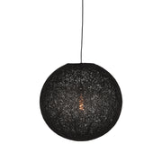 Hanglamp Twist Bolvormige Vlas Zwart 30x30x30 cm-Hanglampen-LABEL51