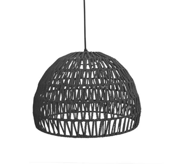 LABEL51 Hanglamp Rope - Zwart - Katoen - M-Tafellampen-LABEL51