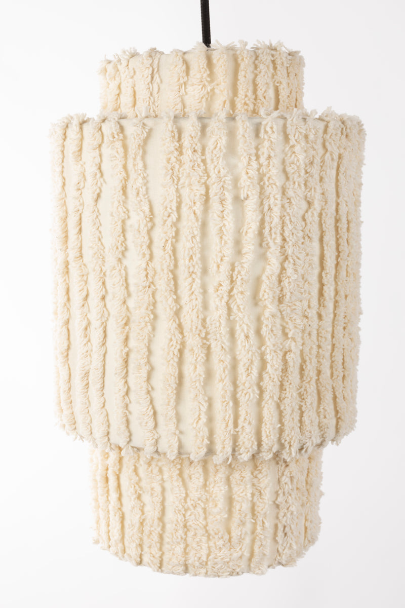 Hanglamp Versier Je Cotton Beige 20x20x38 cm-Hanglampen-Creating Home