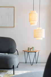Hanglamp Versier Je Cotton Beige 20x20x38 cm-Hanglampen-Creating Home