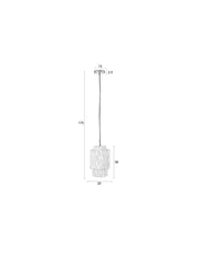Hanglamp Versier Je Cotton Beige 20x20x38 cm-Hanglampen-Creating Home
