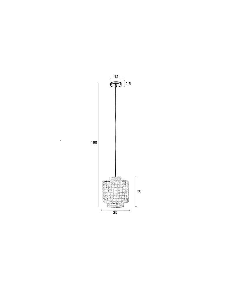 Hanglamp Versier Je Cotton Beige 25x25x30 cm-Hanglampen-Creating Home