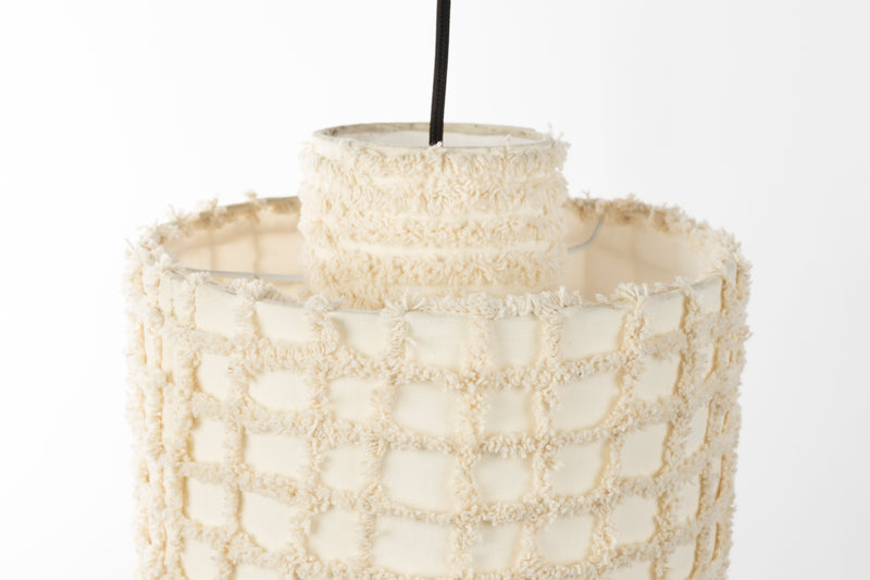 Hanglamp Versier Je Cotton Beige 25x25x30 cm-Hanglampen-Creating Home