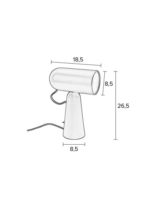 Hanglamp Vesper Metaal Wit 18.5x8.5 cm E27-Tafellampen-Creating Home