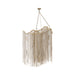 PTMD Wilco hanglamp van 85 cm in messingkleurig gegoten aluminium met een elegant design van fijne metalen kettingen.
