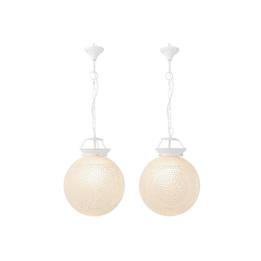 Hanglamp Wit Glas L 35 cm 35x35x85 cm-Hanglampen-J-Line