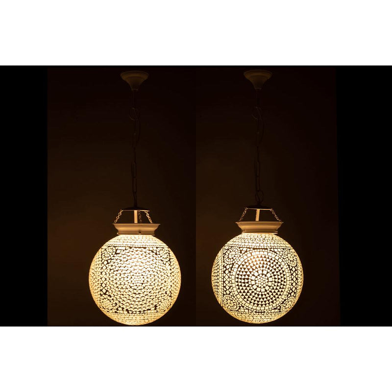 Hanglamp Wit Glas L 35 cm 35x35x85 cm-Hanglampen-J-Line