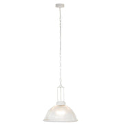 Hanglamp Wit Glas Rond 47 cm 47x47x158 cm-Hanglampen-J-Line