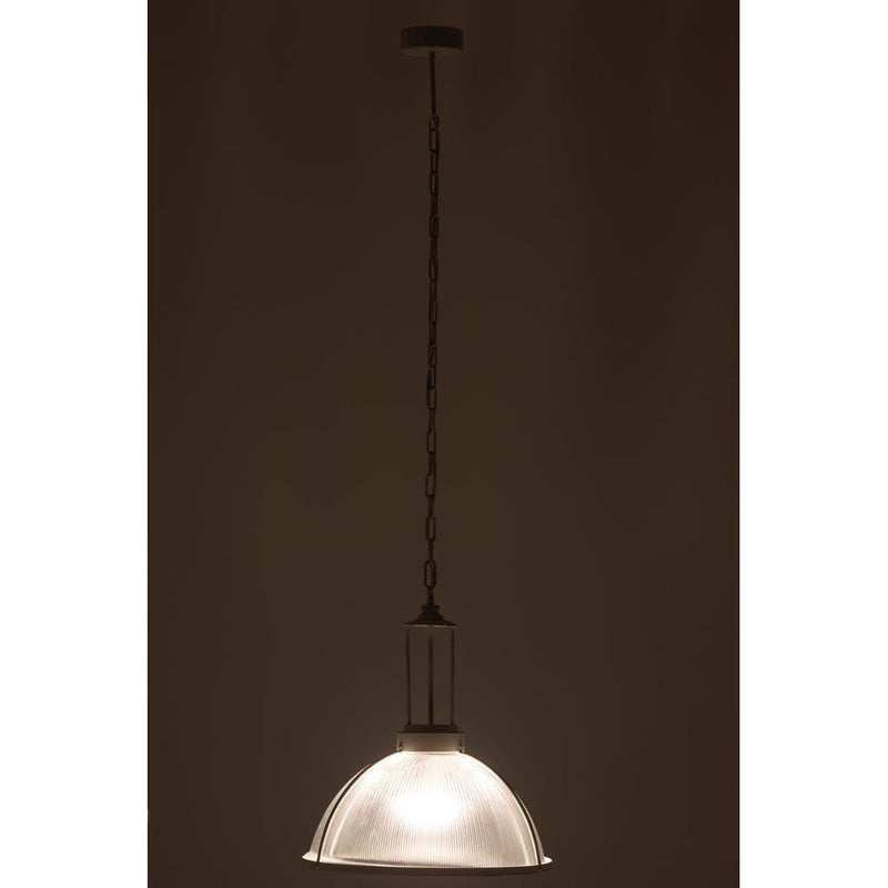 Hanglamp Wit Glas Rond 47 cm 47x47x158 cm-Hanglampen-J-Line