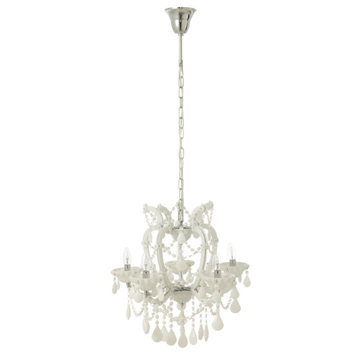Hanglamp Wit Ijzer Antiek 53 cm-Hanglampen-J-Line