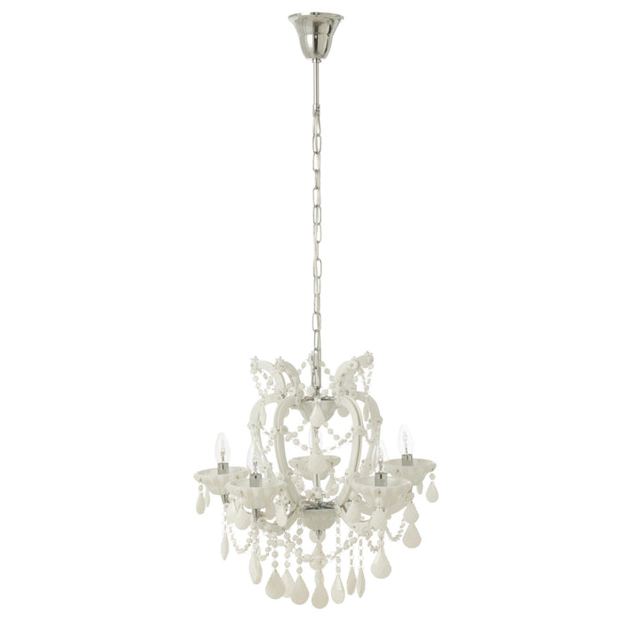 Hanglamp Wit Ijzer Antiek 53 cm-Tafellampen-J-Line