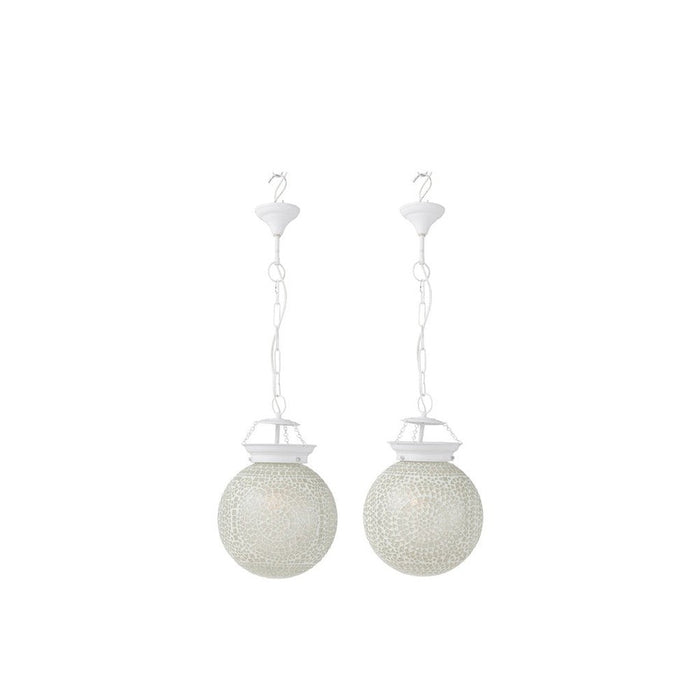 Hanglamp Wit Ijzer S 16 cm 16x16x75 cm-Hanglampen-J-Line