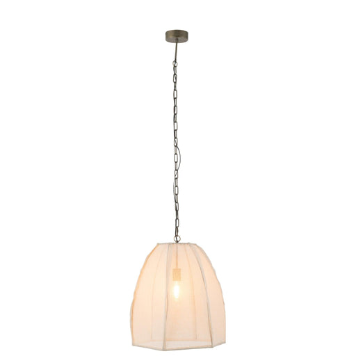 Hanglamp Wit Linnen S 42 cm 42x49x161 cm-Plafondlampen-J-Line