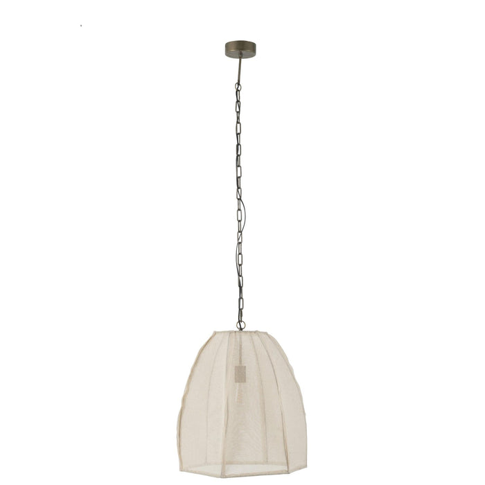 Hanglamp Wit Linnen S 42 cm 42x49x161 cm-Plafondlampen-J-Line