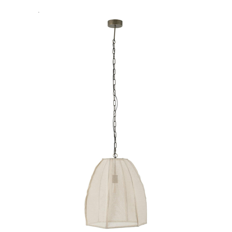 Hanglamp Wit Linnen S 42 cm 42x49x161 cm-Plafondlampen-J-Line