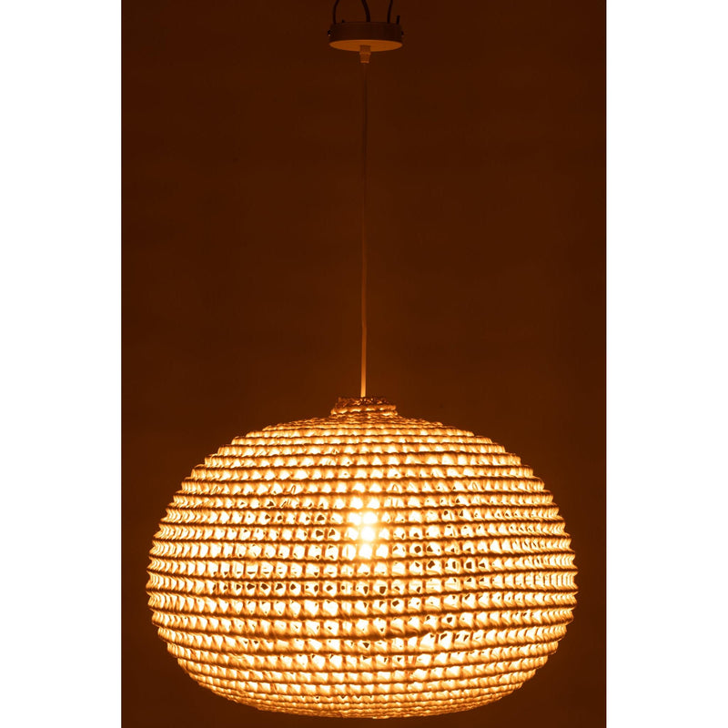 Hanglamp Wit Metaal Rond 60 cm 55.5x55.5x40 cm-Plafondlampen-J-Line