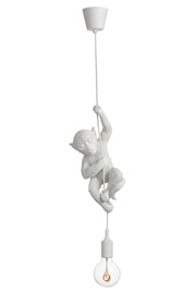 Hanglamp Wit Polykunsthars 12 cm 12.5x16.5x96 cm-Hanglampen-J-Line