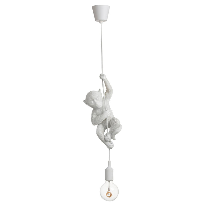 Hanglamp Wit Polykunsthars 12 cm 12.5x16.5x96 cm-Hanglampen-J-Line