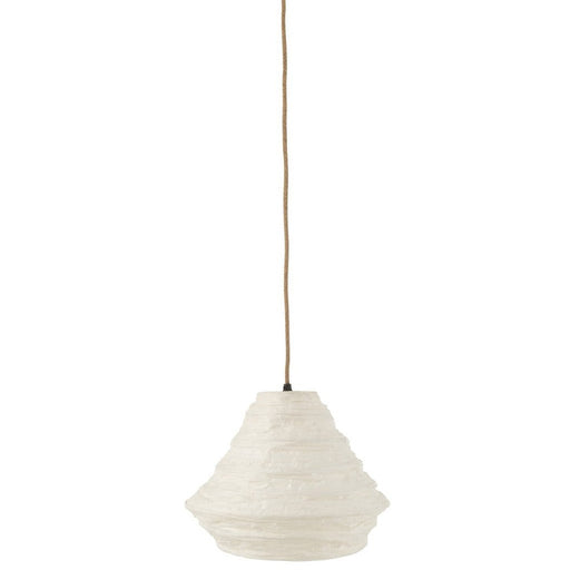 Hanglamp Wit Raffia 35 cm-Tafellampen-J-Line