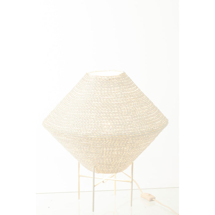 Hanglamp Wit Raffia L 40 cm-Hanglampen-J-Line